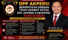 *DPP AKPERSI BERHENTIKAN DENGAN TIDAK HORMAT KETUA DPC AKPERSI KABUPATEN TANGGAMUS, TEGASKAN ZERO TOLERANCE TERHADAP NARKOTIKA*