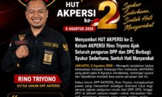 HUT AKPERSI KE-2, KETUM RINO TRIYONO AJAK SELURUH JAJARAN BERBAGI: SYUKUR SEDERHANA, SENTUH HATI MASYARAKAT