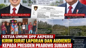 *Ketua Umum DPP AKPERSI Kirim Surat Laporan dan Audiensi kepada Presiden Prabowo, Persoalan Lahan Karangsia OKI Disorot*