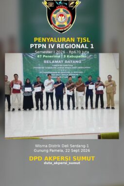 PTPN IV Regional 1 Unit Group Serdang I Salurkan TJSL Rp.670 Juta untuk 67 Penerima di 3 Kabupaten